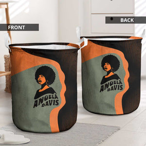 Angela Davis Laundry Basket Retro Graphic Design I Am Changing the Things I Cannot Accept Quote Civil Rights Empowerment Tribute - African Pride
