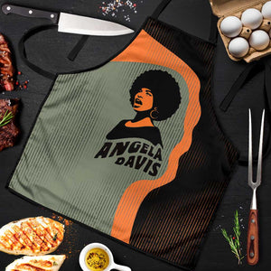 Angela Davis Apron Retro Graphic Design I Am Changing the Things I Cannot Accept Quote Civil Rights Empowerment Tribute - African Pride