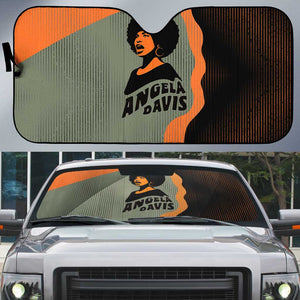 Angela Davis Auto Sun Shade Retro Graphic Design I Am Changing the Things I Cannot Accept Quote Civil Rights Empowerment Tribute - African Pride
