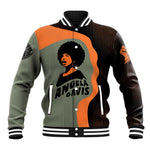 Angela Davis Baseball Jacket Retro Graphic Design I Am Changing the Things I Cannot Accept Quote Civil Rights Empowerment Tribute - African Pride
