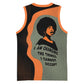 Angela Davis Basketball Jersey Retro Graphic Design I Am Changing the Things I Cannot Accept Quote Civil Rights Empowerment Tribute - African Pride