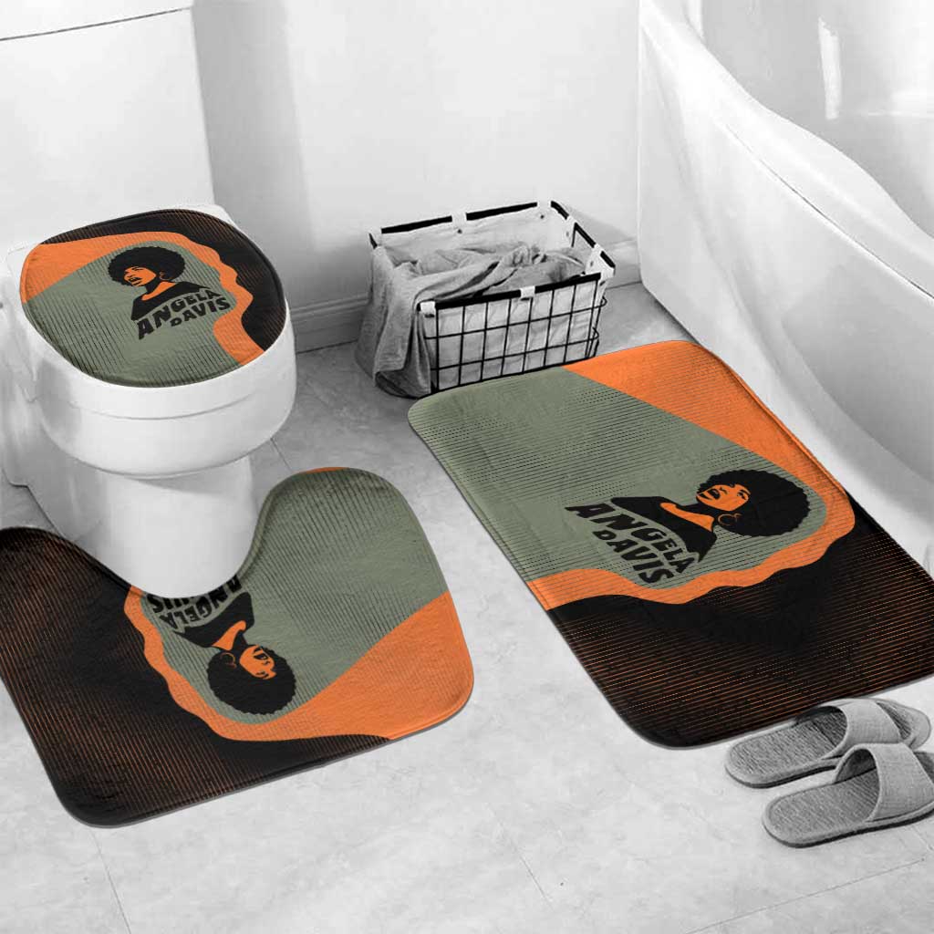 Angela Davis Bathroom Set Retro Graphic Design I Am Changing the Things I Cannot Accept Quote Civil Rights Empowerment Tribute - African Pride