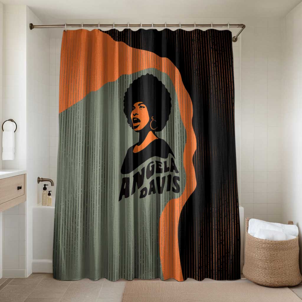 Angela Davis Bathroom Set Retro Graphic Design I Am Changing the Things I Cannot Accept Quote Civil Rights Empowerment Tribute - African Pride