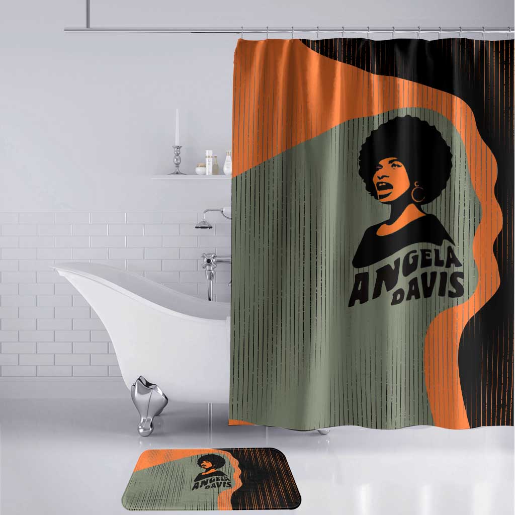 Angela Davis Bathroom Set Retro Graphic Design I Am Changing the Things I Cannot Accept Quote Civil Rights Empowerment Tribute - African Pride