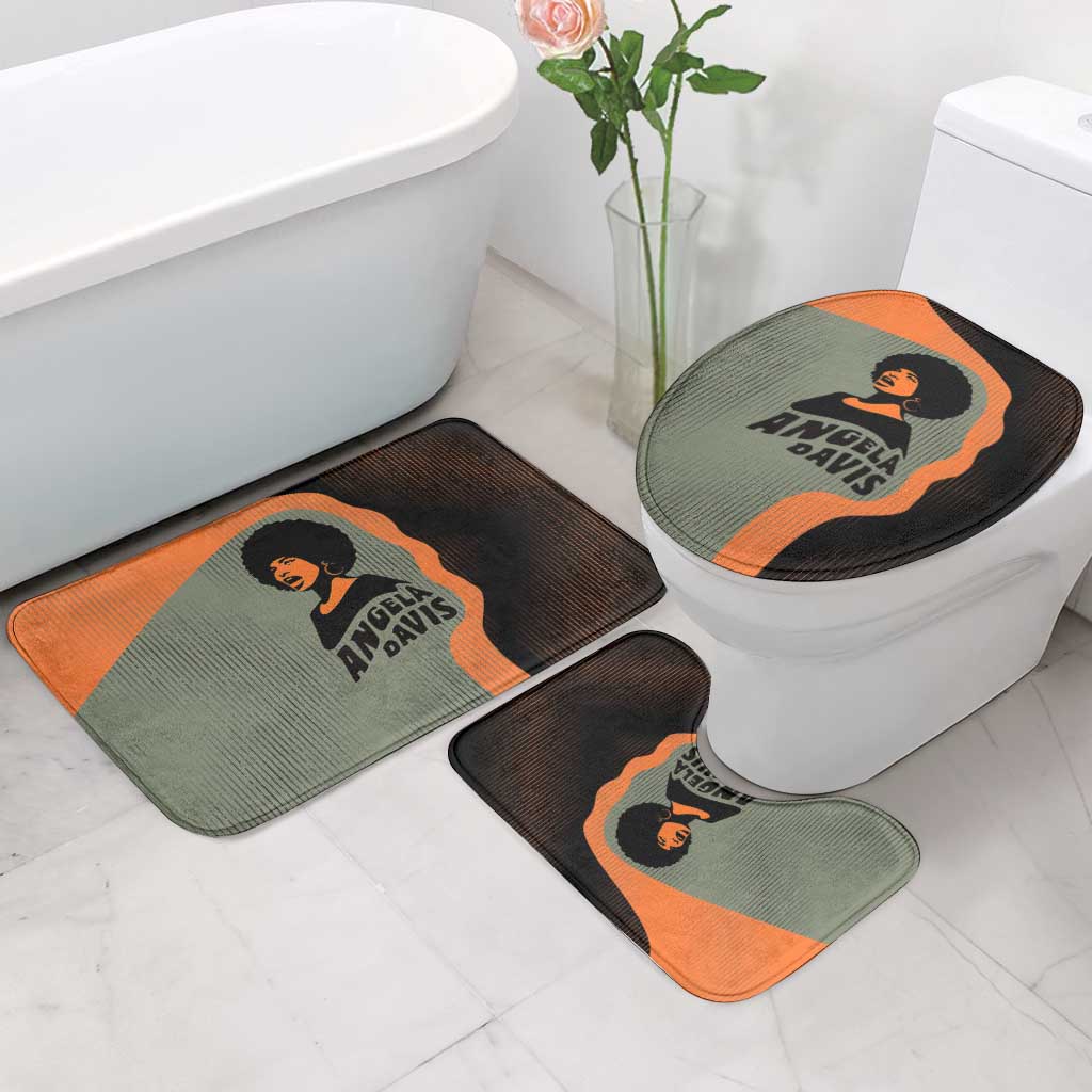 Angela Davis Bathroom Set Retro Graphic Design I Am Changing the Things I Cannot Accept Quote Civil Rights Empowerment Tribute - African Pride