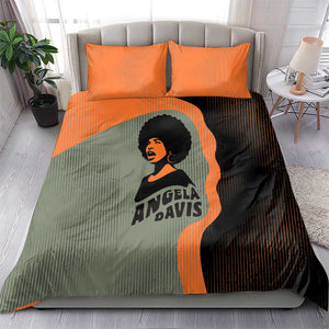 Angela Davis Bedding Set Retro Graphic Design I Am Changing the Things I Cannot Accept Quote Civil Rights Empowerment Tribute - African Pride