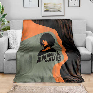 Angela Davis Blanket Retro Graphic Design I Am Changing the Things I Cannot Accept Quote Civil Rights Empowerment Tribute - African Pride