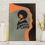 Angela Davis Canvas Wall Art Retro Graphic Design I Am Changing the Things I Cannot Accept Quote Civil Rights Empowerment Tribute - African Pride