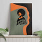 Angela Davis Canvas Wall Art Retro Graphic Design I Am Changing the Things I Cannot Accept Quote Civil Rights Empowerment Tribute - African Pride