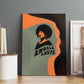 Angela Davis Canvas Wall Art Retro Graphic Design I Am Changing the Things I Cannot Accept Quote Civil Rights Empowerment Tribute - African Pride
