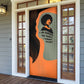 Angela Davis Door Cover Retro Graphic Design I Am Changing the Things I Cannot Accept Quote Civil Rights Empowerment Tribute - African Pride