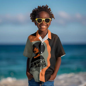 Angela Davis Kid Hawaiian Shirt Retro Graphic Design I Am Changing the Things I Cannot Accept Quote Civil Rights Empowerment Tribute TS04