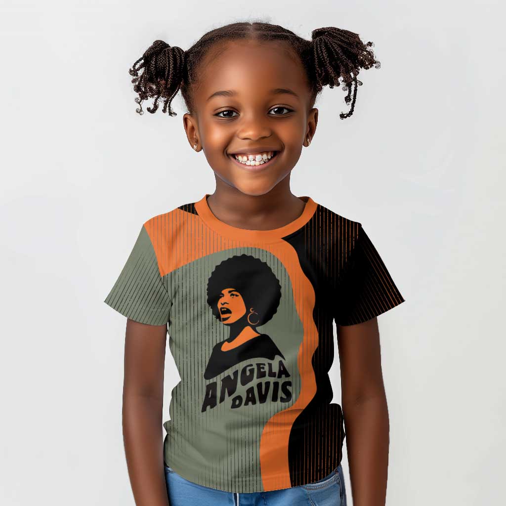 Angela Davis Kid T shirt Retro Graphic Design I Am Changing the Things I Cannot Accept Quote Civil Rights Empowerment Tribute TS04