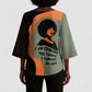 Angela Davis Kimono Sleeve Blouse Retro Graphic Design I Am Changing the Things I Cannot Accept Quote Civil Rights Empowerment Tribute - African Pride