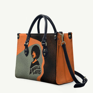 Angela Davis Leather Bag Retro Graphic Design I Am Changing the Things I Cannot Accept Quote Civil Rights Empowerment Tribute - African Pride