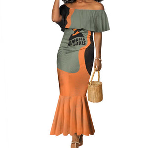 Angela Davis Mermaid Dress Retro Graphic Design I Am Changing the Things I Cannot Accept Quote Civil Rights Empowerment Tribute TS04