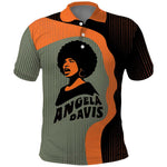 Angela Davis Polo Shirt Retro Graphic Design I Am Changing the Things I Cannot Accept Quote Civil Rights Empowerment Tribute TS04