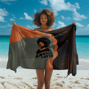 Angela Davis Sarong Retro Graphic Design I Am Changing the Things I Cannot Accept Quote Civil Rights Empowerment Tribute - African Pride