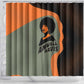 Angela Davis Shower Curtain Retro Graphic Design I Am Changing the Things I Cannot Accept Quote Civil Rights Empowerment Tribute - African Pride