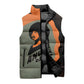 Angela Davis Sleeveless Puffer Jacket Retro Graphic Design I Am Changing the Things I Cannot Accept Quote Civil Rights Empowerment Tribute - African Pride