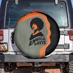 Angela Davis Spare Tire Cover Retro Graphic Design I Am Changing the Things I Cannot Accept Quote Civil Rights Empowerment Tribute - African Pride