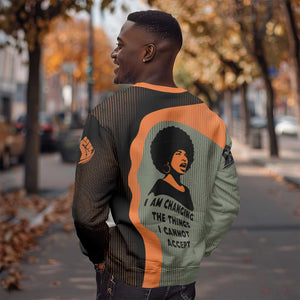 Angela Davis Sweatshirt Retro Graphic Design I Am Changing the Things I Cannot Accept Quote Civil Rights Empowerment Tribute - African Pride