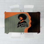 Angela Davis Tablecloth Retro Graphic Design I Am Changing the Things I Cannot Accept Quote Civil Rights Empowerment Tribute - African Pride