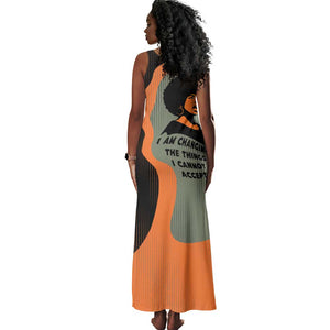 Angela Davis Tank Maxi Dress Retro Graphic Design I Am Changing the Things I Cannot Accept Quote Civil Rights Empowerment Tribute - African Pride