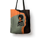 Angela Davis Tote Bag Retro Graphic Design I Am Changing the Things I Cannot Accept Quote Civil Rights Empowerment Tribute - African Pride