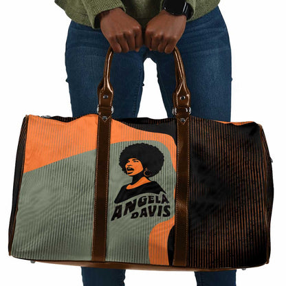 Angela Davis Travel Bag Retro Graphic Design I Am Changing the Things I Cannot Accept Quote Civil Rights Empowerment Tribute - African Pride