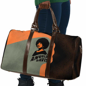 Angela Davis Travel Bag Retro Graphic Design I Am Changing the Things I Cannot Accept Quote Civil Rights Empowerment Tribute - African Pride