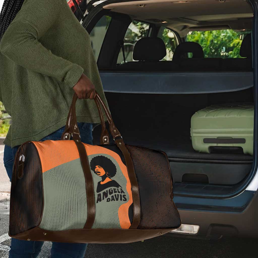Angela Davis Travel Bag Retro Graphic Design I Am Changing the Things I Cannot Accept Quote Civil Rights Empowerment Tribute - African Pride