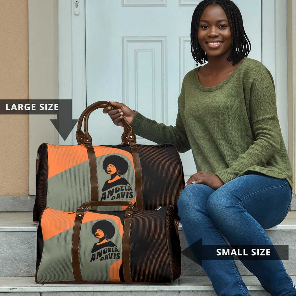Angela Davis Travel Bag Retro Graphic Design I Am Changing the Things I Cannot Accept Quote Civil Rights Empowerment Tribute - African Pride