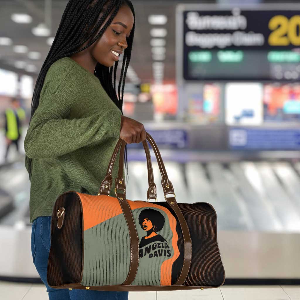 Angela Davis Travel Bag Retro Graphic Design I Am Changing the Things I Cannot Accept Quote Civil Rights Empowerment Tribute - African Pride