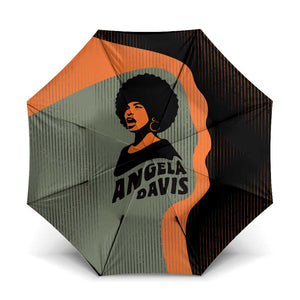 Angela Davis Umbrella Retro Graphic Design I Am Changing the Things I Cannot Accept Quote Civil Rights Empowerment Tribute - African Pride