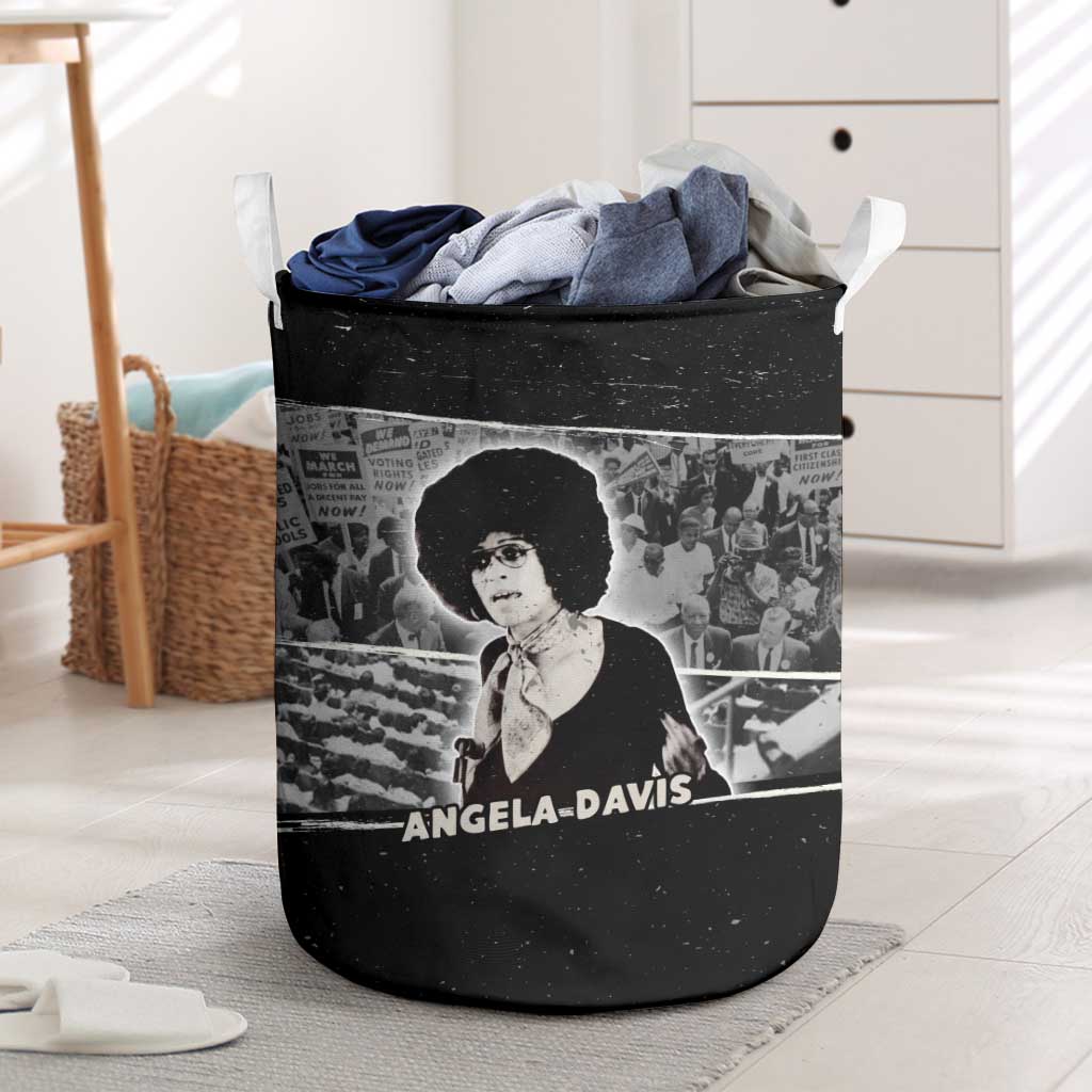 Angela Davis Laundry Basket Protest Design Liberating Minds and Society Quote Civil Rights Movement - African Pride