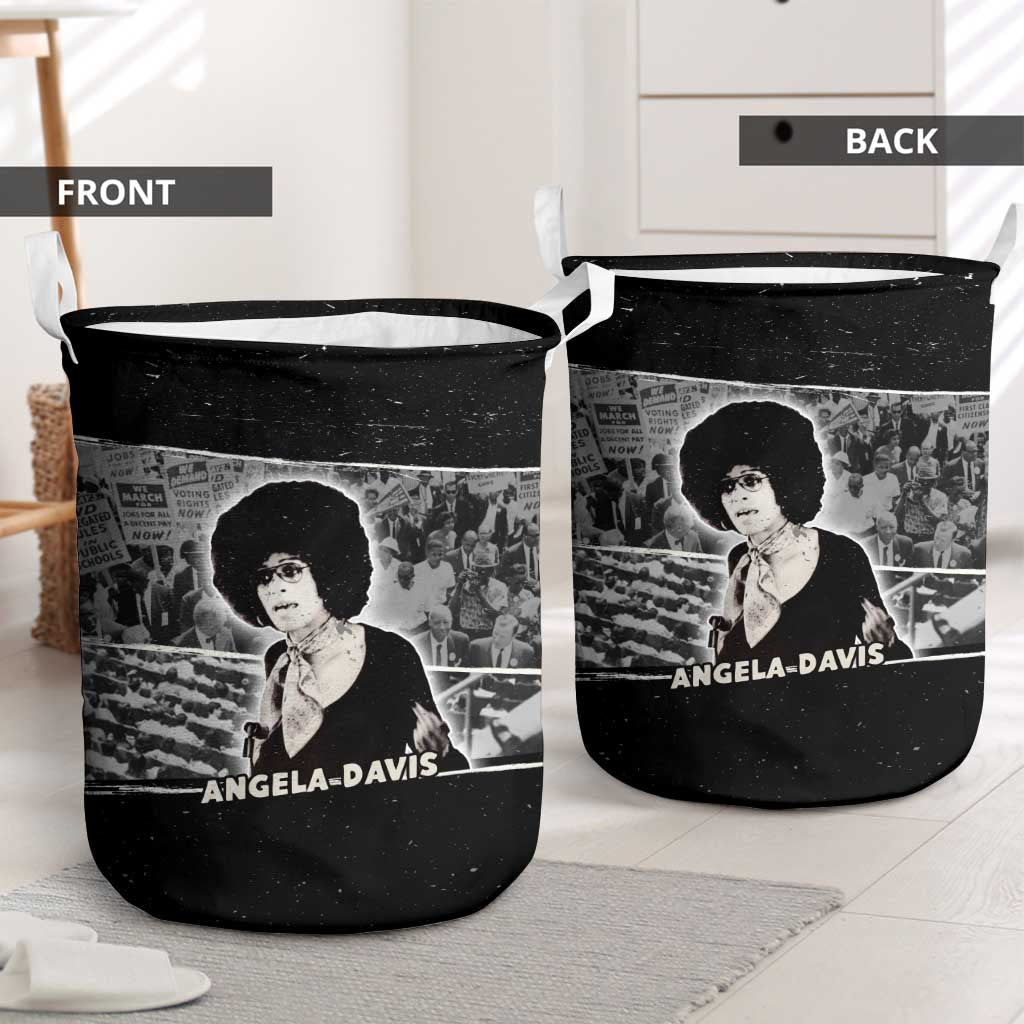 Angela Davis Laundry Basket Protest Design Liberating Minds and Society Quote Civil Rights Movement - African Pride