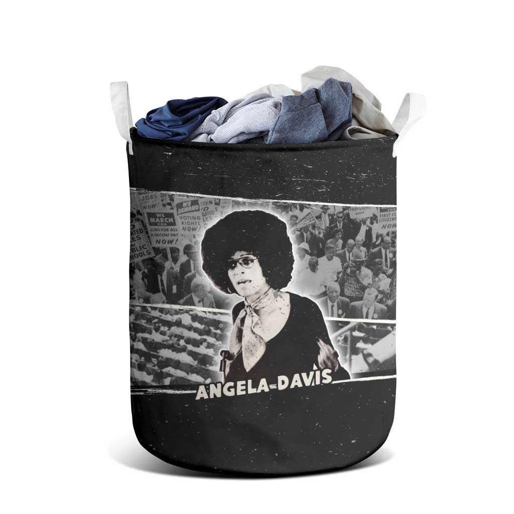 Angela Davis Laundry Basket Protest Design Liberating Minds and Society Quote Civil Rights Movement - African Pride
