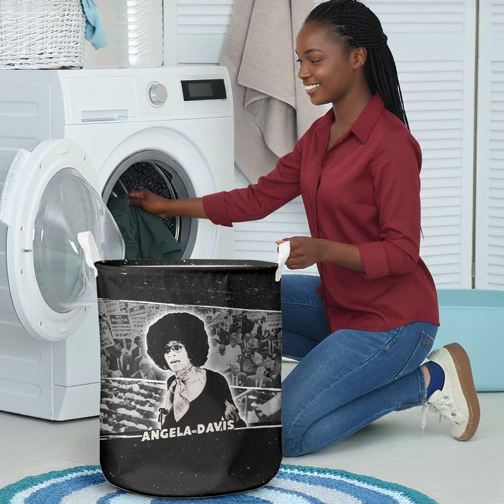 Angela Davis Laundry Basket Protest Design Liberating Minds and Society Quote Civil Rights Movement - African Pride