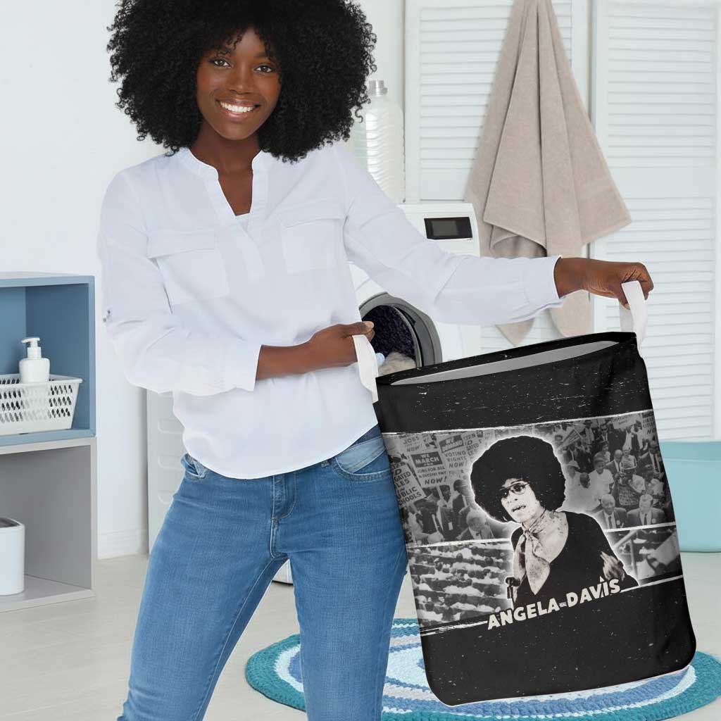 Angela Davis Laundry Basket Protest Design Liberating Minds and Society Quote Civil Rights Movement - African Pride