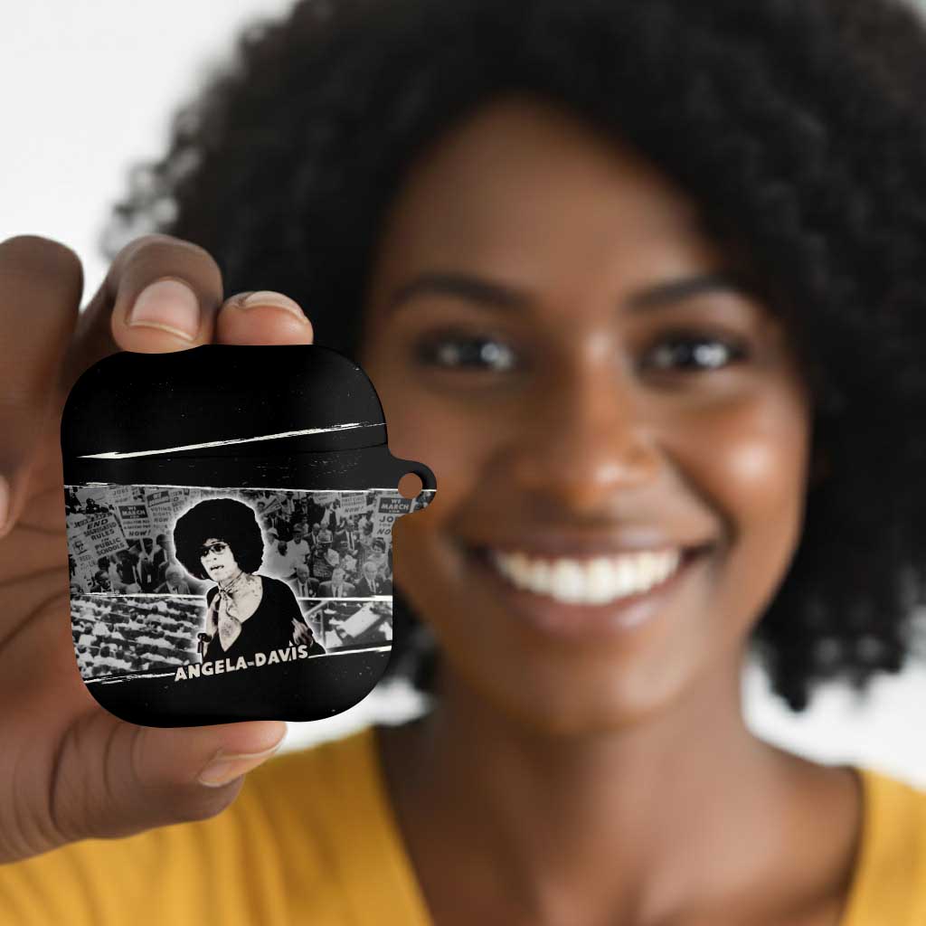 Angela Davis AirPods Case Protest Design Liberating Minds and Society Quote Civil Rights Movement - African Pride