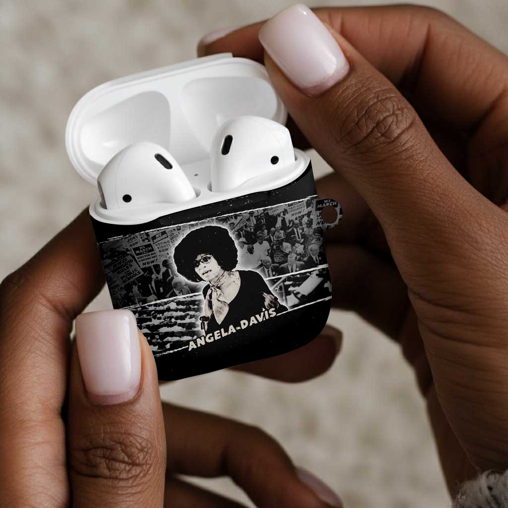 Angela Davis AirPods Case Protest Design Liberating Minds and Society Quote Civil Rights Movement - African Pride