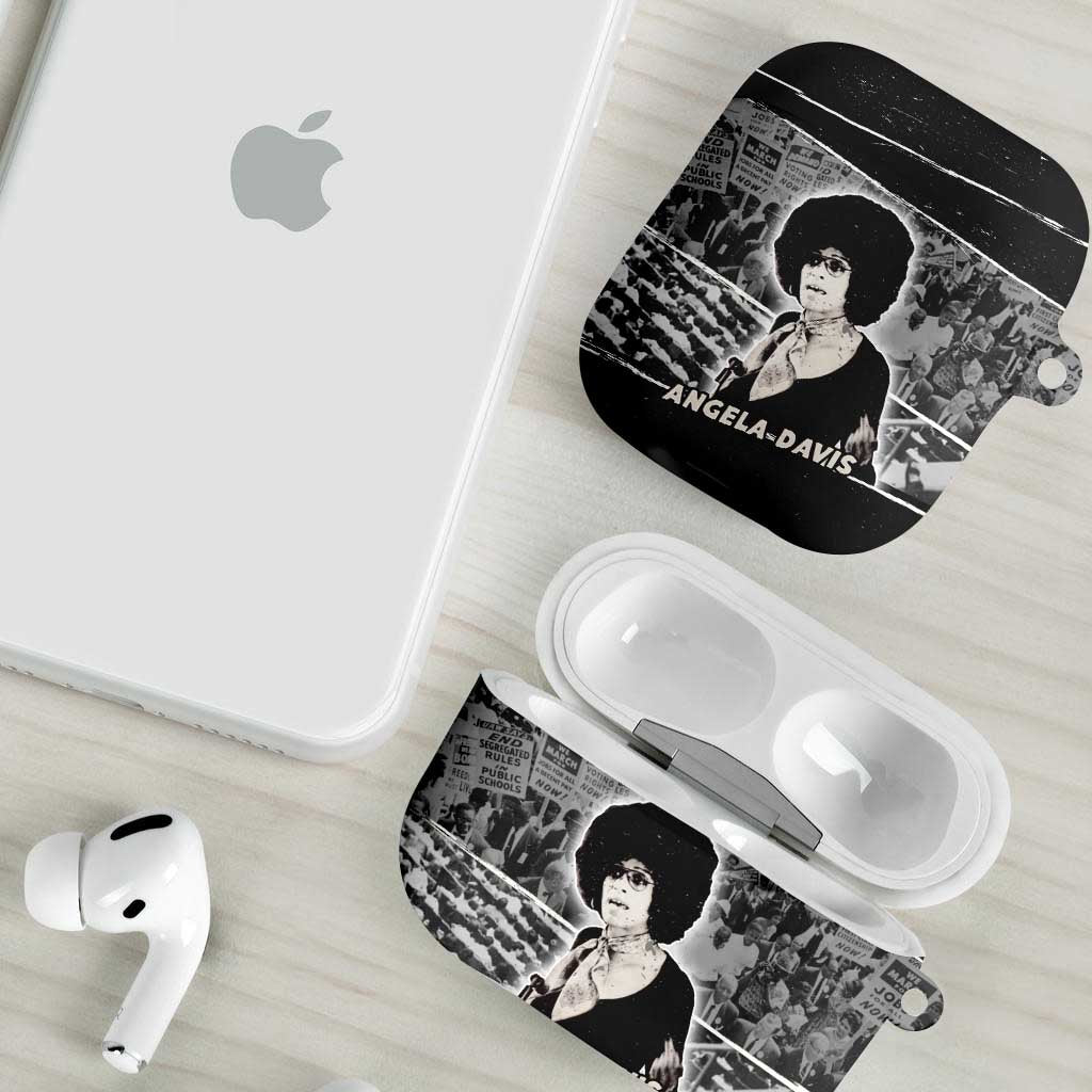Angela Davis AirPods Case Protest Design Liberating Minds and Society Quote Civil Rights Movement - African Pride