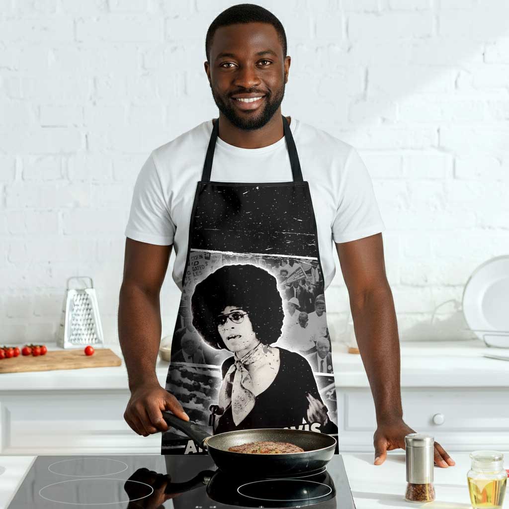 Angela Davis Apron Protest Design Liberating Minds and Society Quote Civil Rights Movement - African Pride