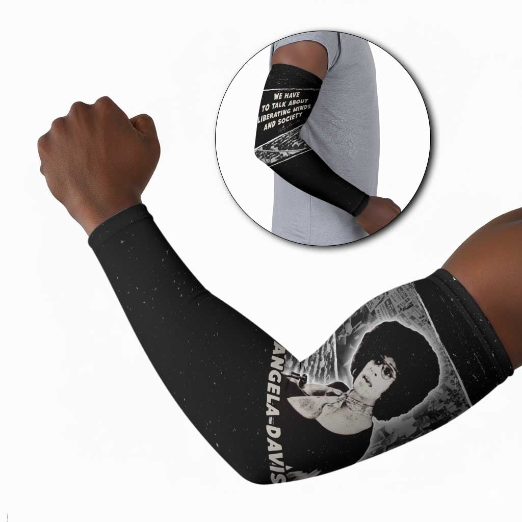 Angela Davis Arm Sleeves Protest Design Liberating Minds and Society Quote Civil Rights Movement - African Pride