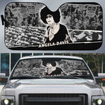Angela Davis Auto Sun Shade Protest Design Liberating Minds and Society Quote Civil Rights Movement - African Pride
