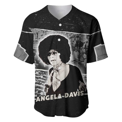 Angela Davis Baseball Jersey Protest Design Liberating Minds and Society Quote Civil Rights Movement TS04