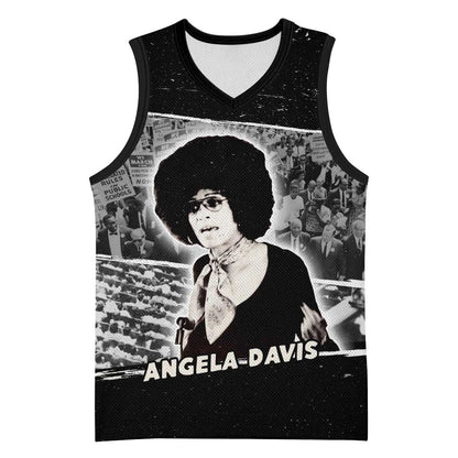 Angela Davis Basketball Jersey Protest Design Liberating Minds and Society Quote Civil Rights Movement - African Pride