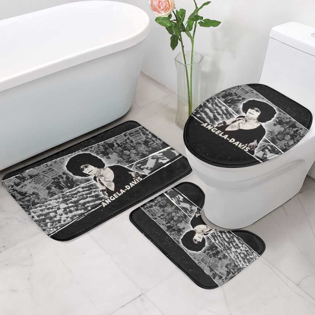 Angela Davis Bathroom Set Protest Design Liberating Minds and Society Quote Civil Rights Movement - African Pride