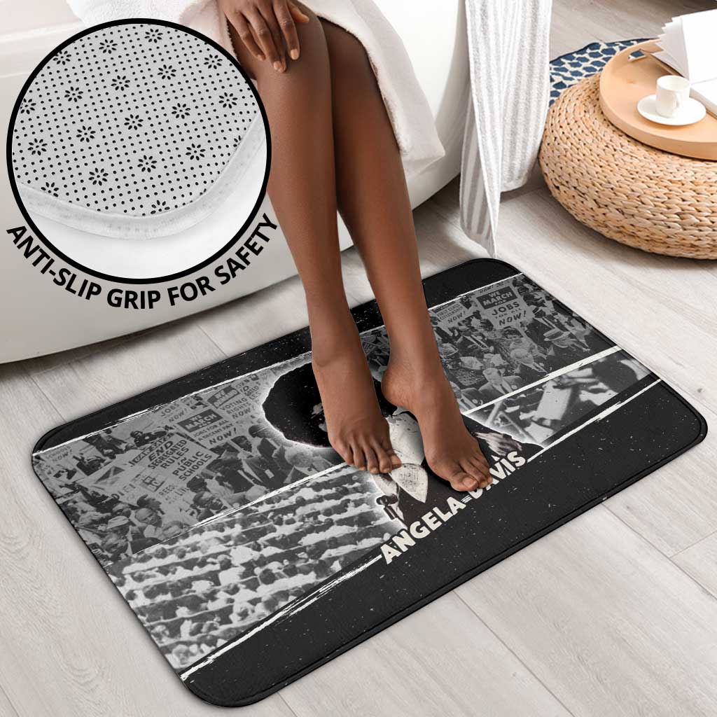Angela Davis Bathroom Set Protest Design Liberating Minds and Society Quote Civil Rights Movement - African Pride